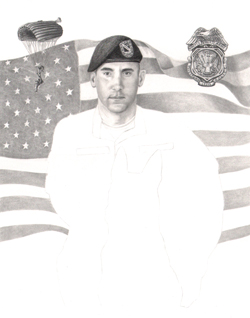 step 2 of military dog artwork