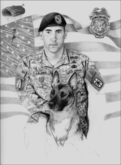 step 4 of military dog artwork