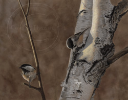 chickadees painting